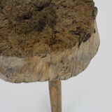 Old wooden tripod stool, 1960s