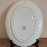 Plat ancien en Terre de Fer - décor Marguerite