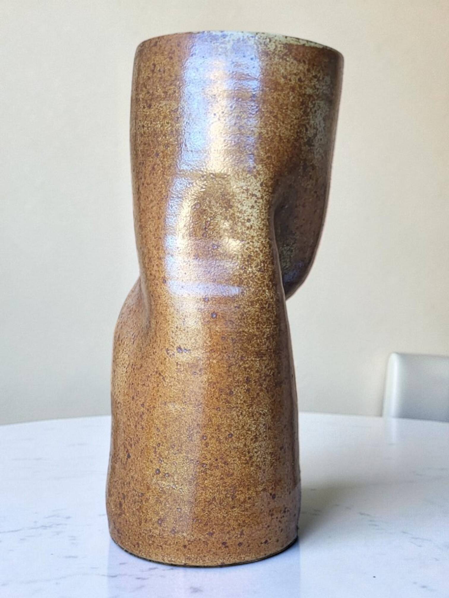 Roller vase in stoneware / Puisaye
