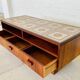 Vintage retro danish mid century rosewood and ceramic cabinet 1960s