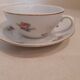 Breakfast set in white porcelain with floral decoration, 1930s.