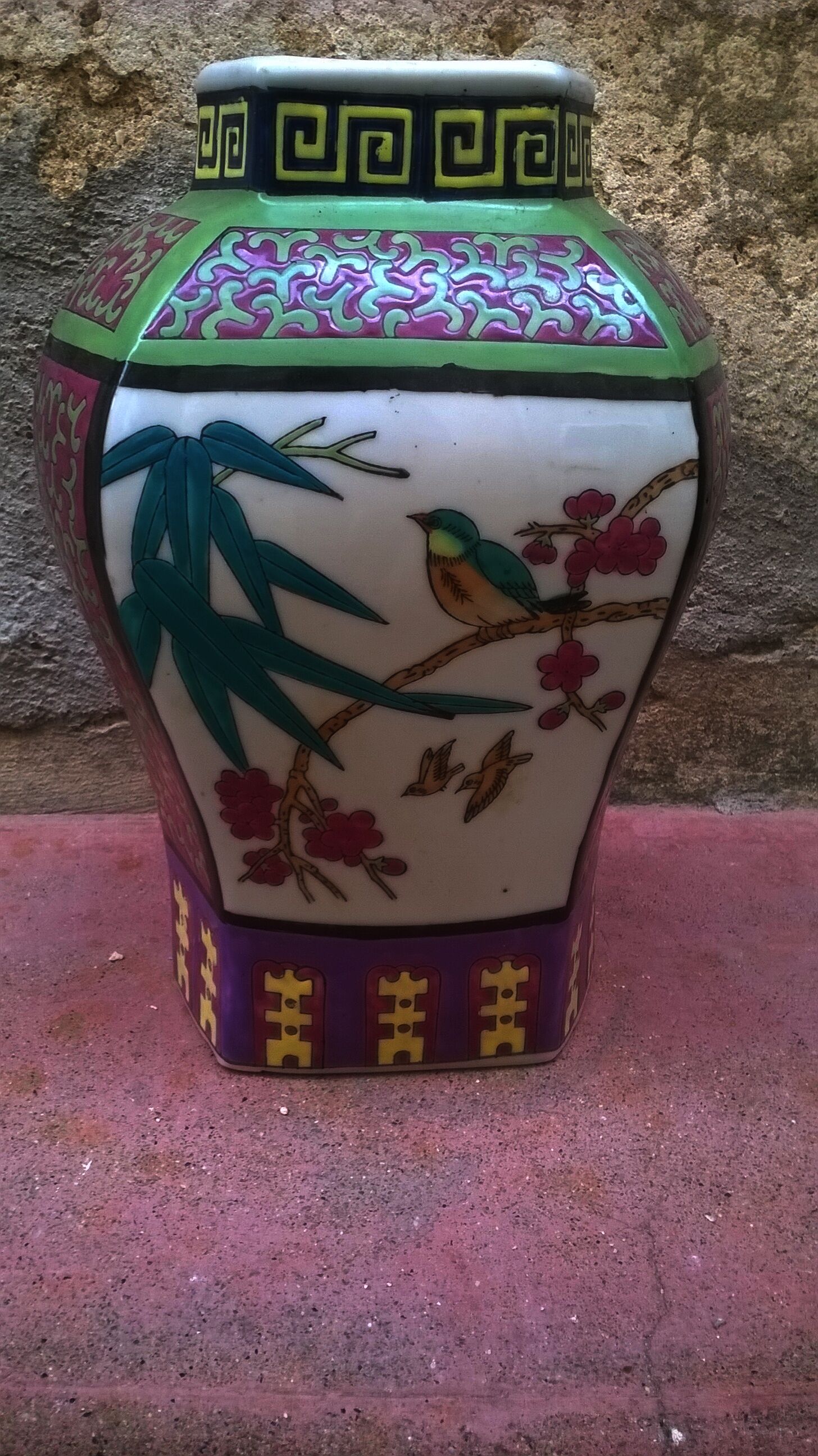 Asian vase "to birds"