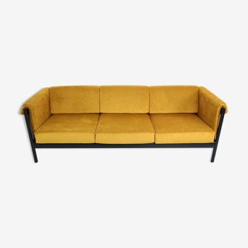 Mid-Century Modern Sofa in Yellow Velvet by Johannes Andersen, 1960s, Denmark