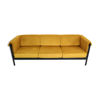 Mid-Century Modern Sofa in Yellow Velvet by Johannes Andersen, 1960s, Denmark