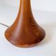 Mid-century table lamp in solid teak by Lisbeth Brams, Denmark, 1960s.