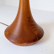 Lampe de table midcentury en teck massif Lisbeth Brams Danemark 1960s