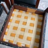 Set of 6 scandinavian chairs skaï black