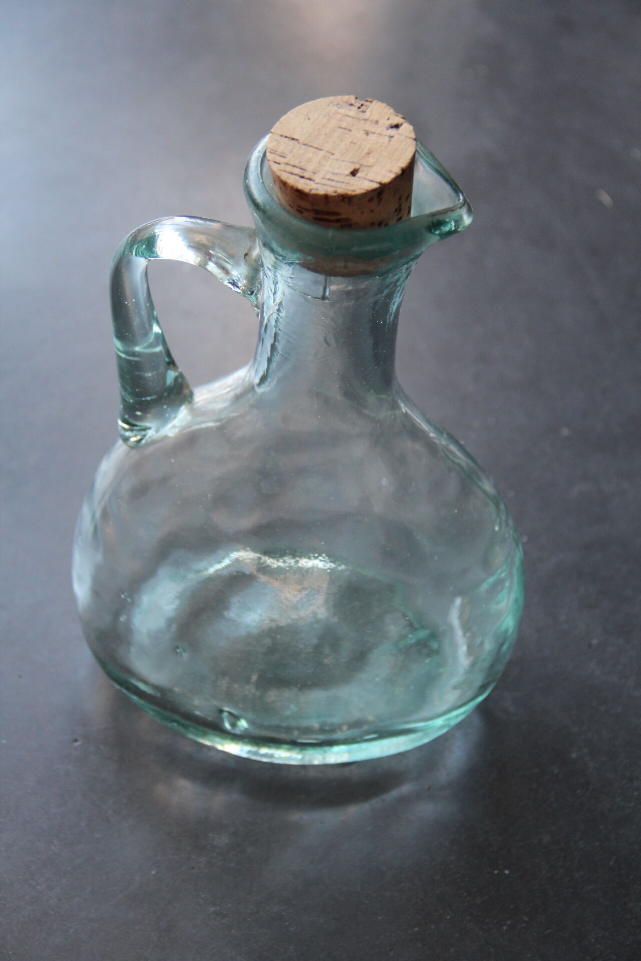 Old blown glass bottle