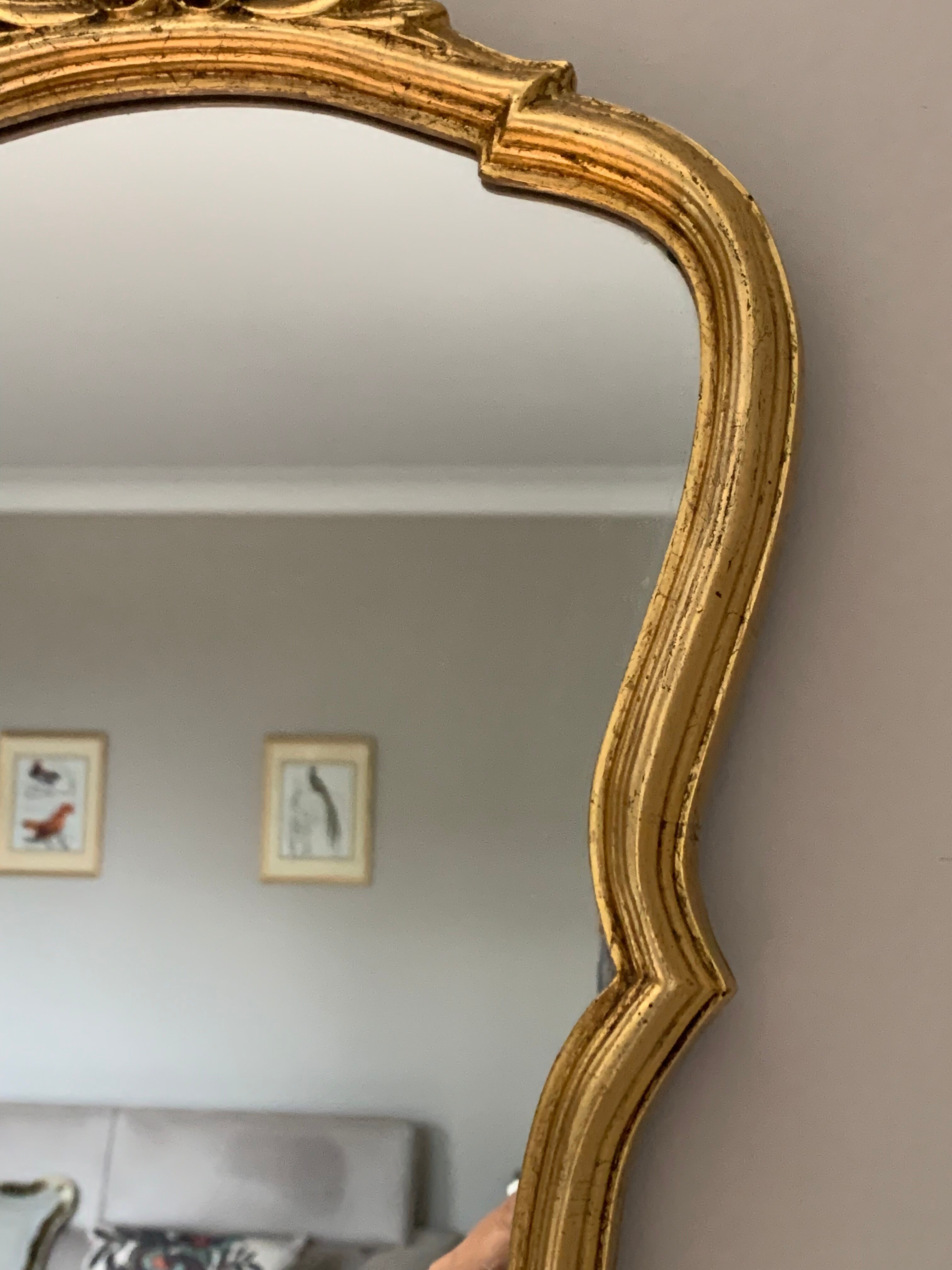 Golden mirror baroque style