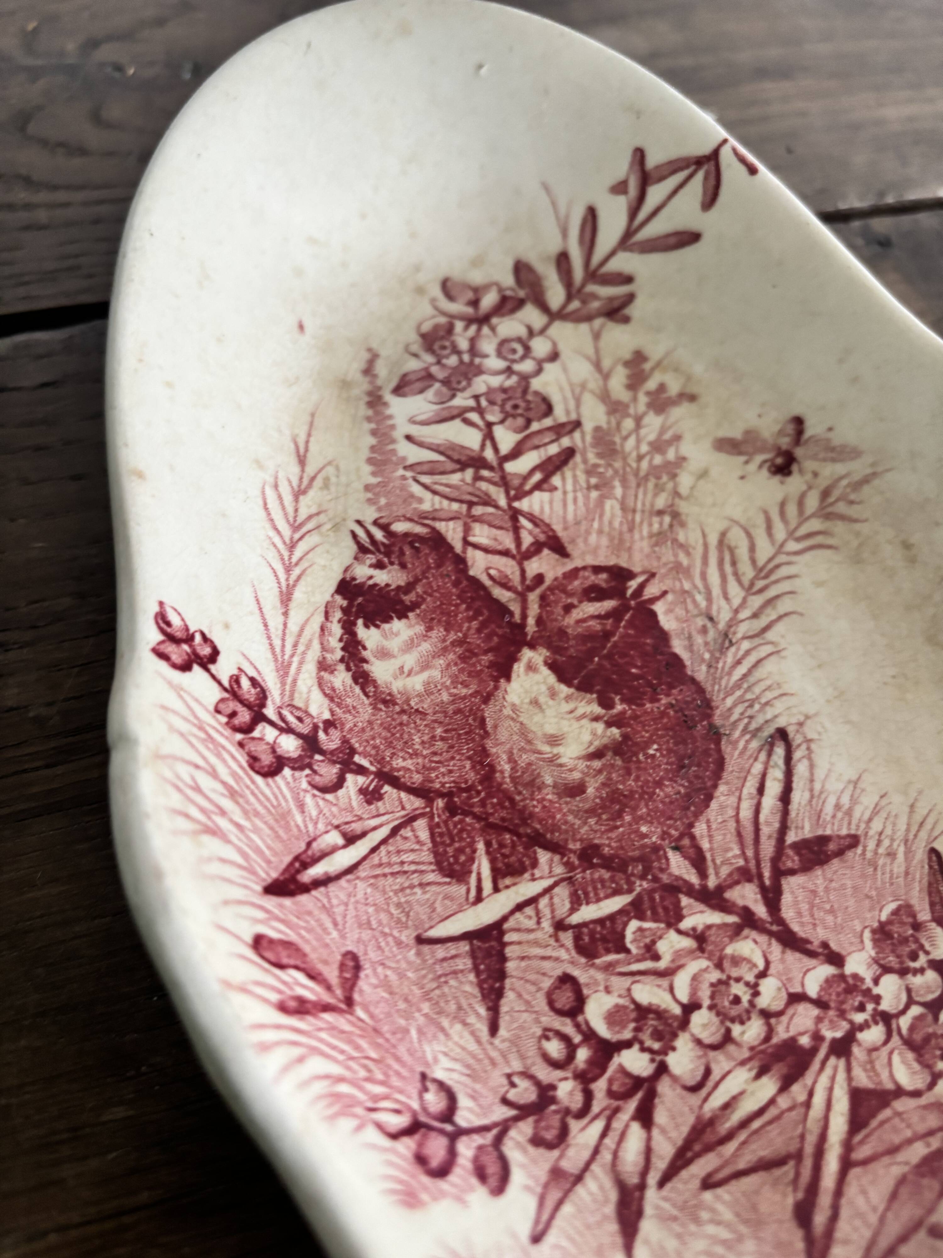 Old Ravier Jules Vieillard Bordeaux – Bird Service – 19th century