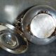 Alpaca silver metal serving dish with flowers