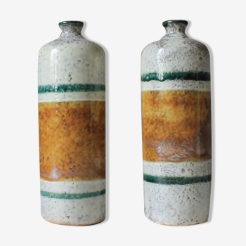 Pair of vintage 'St Clement Triaxes' vases