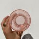 7 twisted pink crystal water glasses