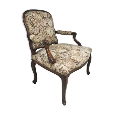 Fauteuil cabriolet d'époque louis xv ''à la reine'', 18ème siècle