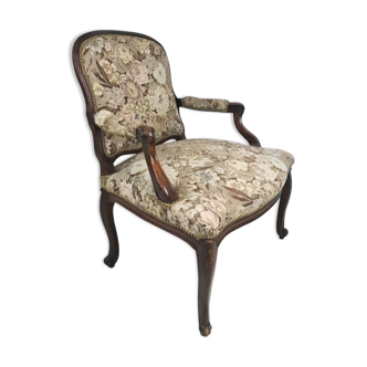 Louis XV vintage cabriolet armchair "à la Reine", 18th century