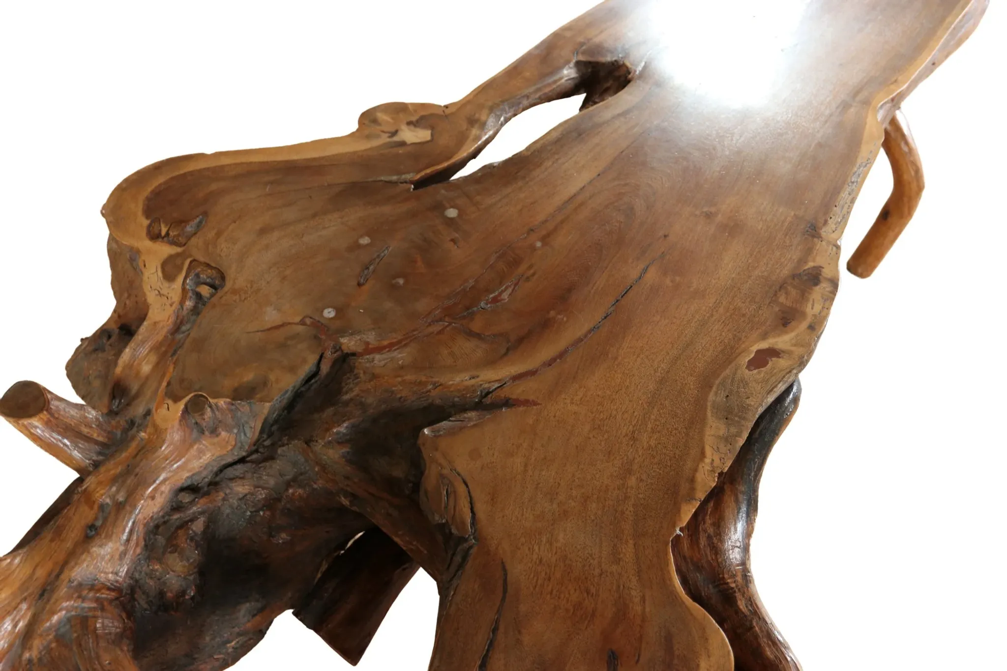 Large sculptural root wood coffee table – circa 1970