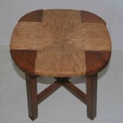 Tabouret paillé « moderniste » années 50's