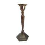 Bougeoir en laiton haut pied hexagonal