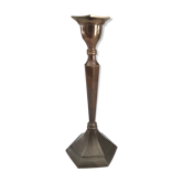 Bougeoir en laiton haut pied hexagonal