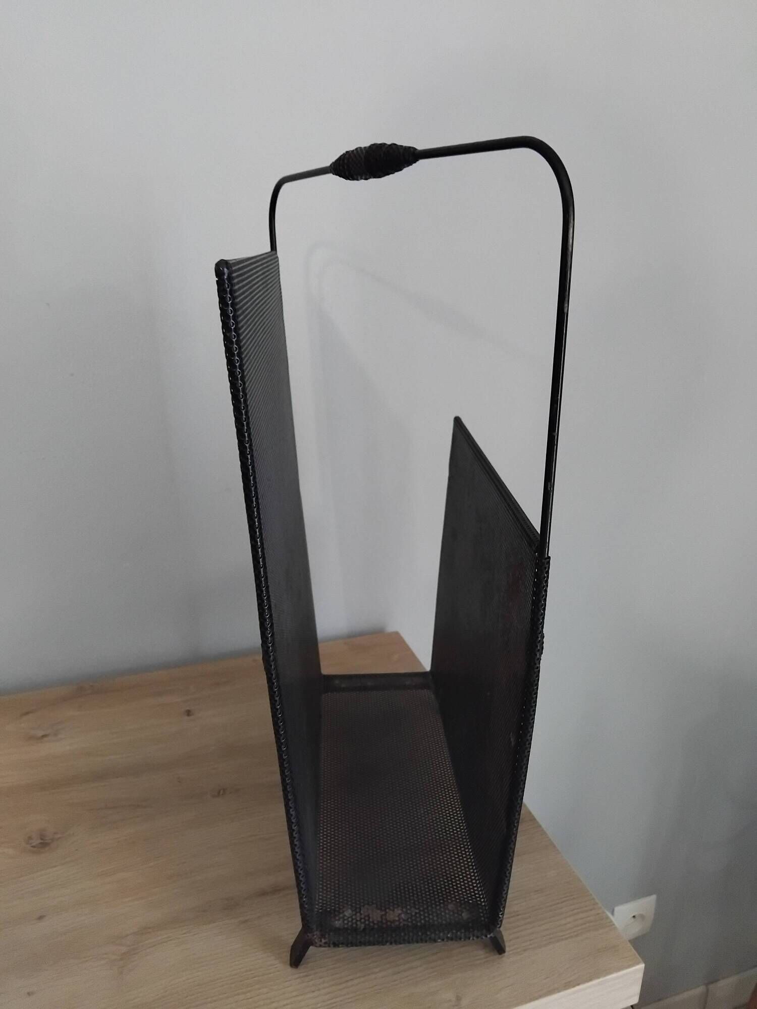Mathieu Mategot vintage magazine rack from the 1950s.
