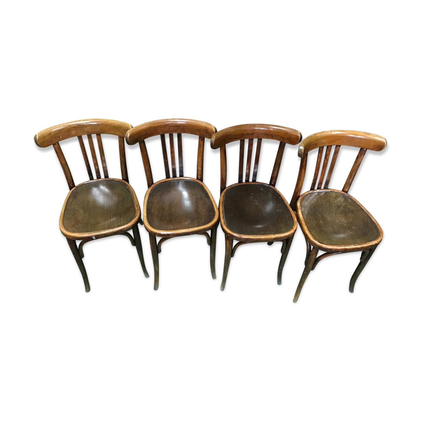 Lot of 4 Thonet style bistro chairs