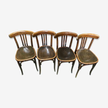 Lot of 4 Thonet style bistro chairs