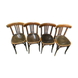 Lot of 4 Thonet style bistro chairs