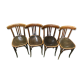 Lot of 4 Thonet style bistro chairs