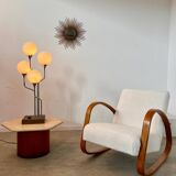 Old metal table lamp Italian design Gioffredo REGGIANI 70s vintage 4 lights