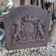 Plaque de cheminée en fonte décors aux lions