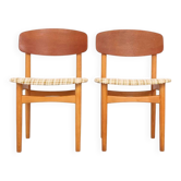 Børge Mogensen model 122 dining chairs by Søborg Møbelfabrik, 1952