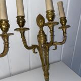 Pairs of Louis XVI bronze wall lamps