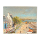 Yann Edel (XXth) Oil on canvas "Walker by the sea"