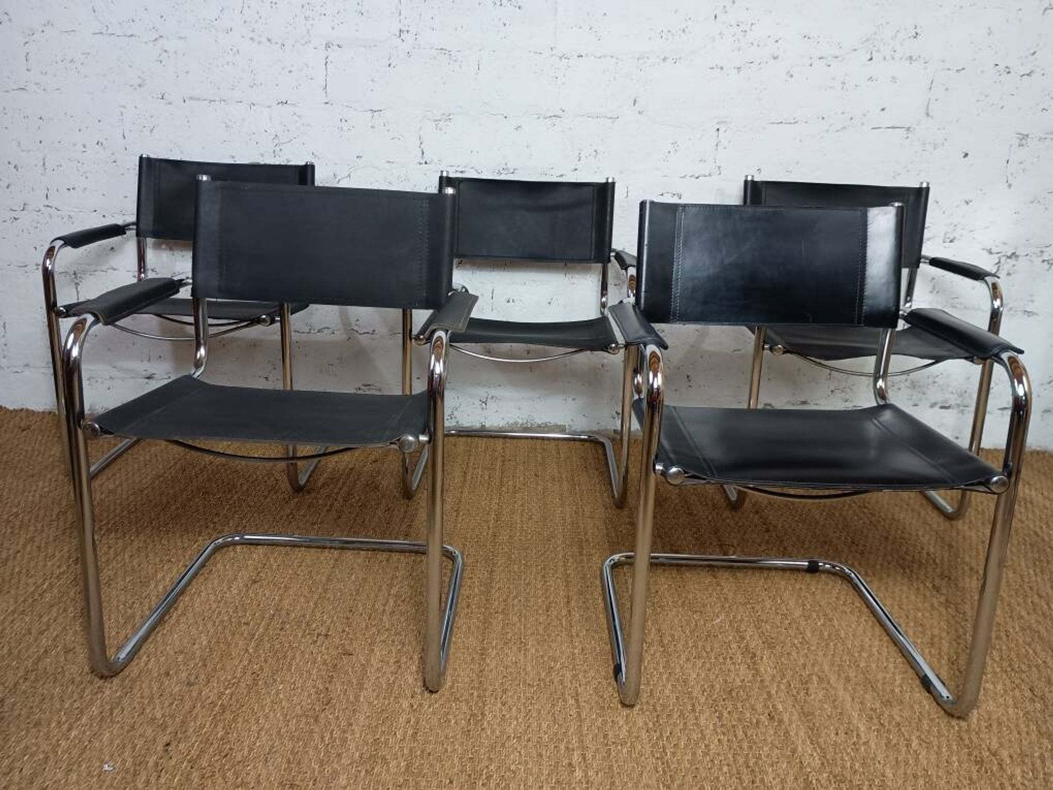 Ensemble de 5 fauteuils style B34 Marcel Breuer