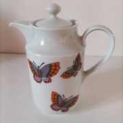 Vintage Wunsiedel Bavaria Porcelain coffee pot – butterfly motifs