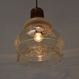 Mid-century Glass Pendant,1970's.