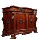 Buffet galbé toutes faces époque Napoleon III en acajou