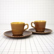 Deux tasses et soucoupes Digoin