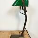 Vintage green enamel bank lamp from Astral, 1930s