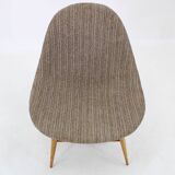 1970s Pair of Shell Beech Chairs, Czechoslovakia