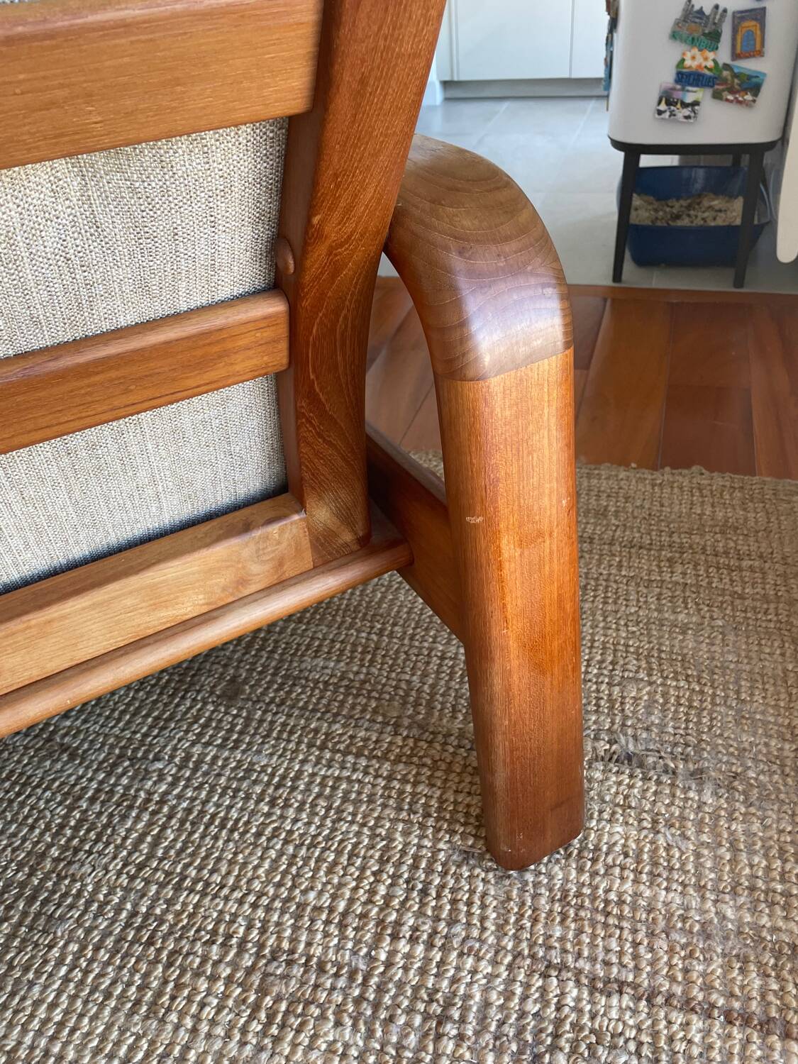 Fauteuil scandinave 60s teck