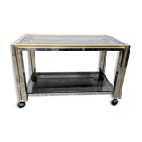 Vintage coffee table on wheels