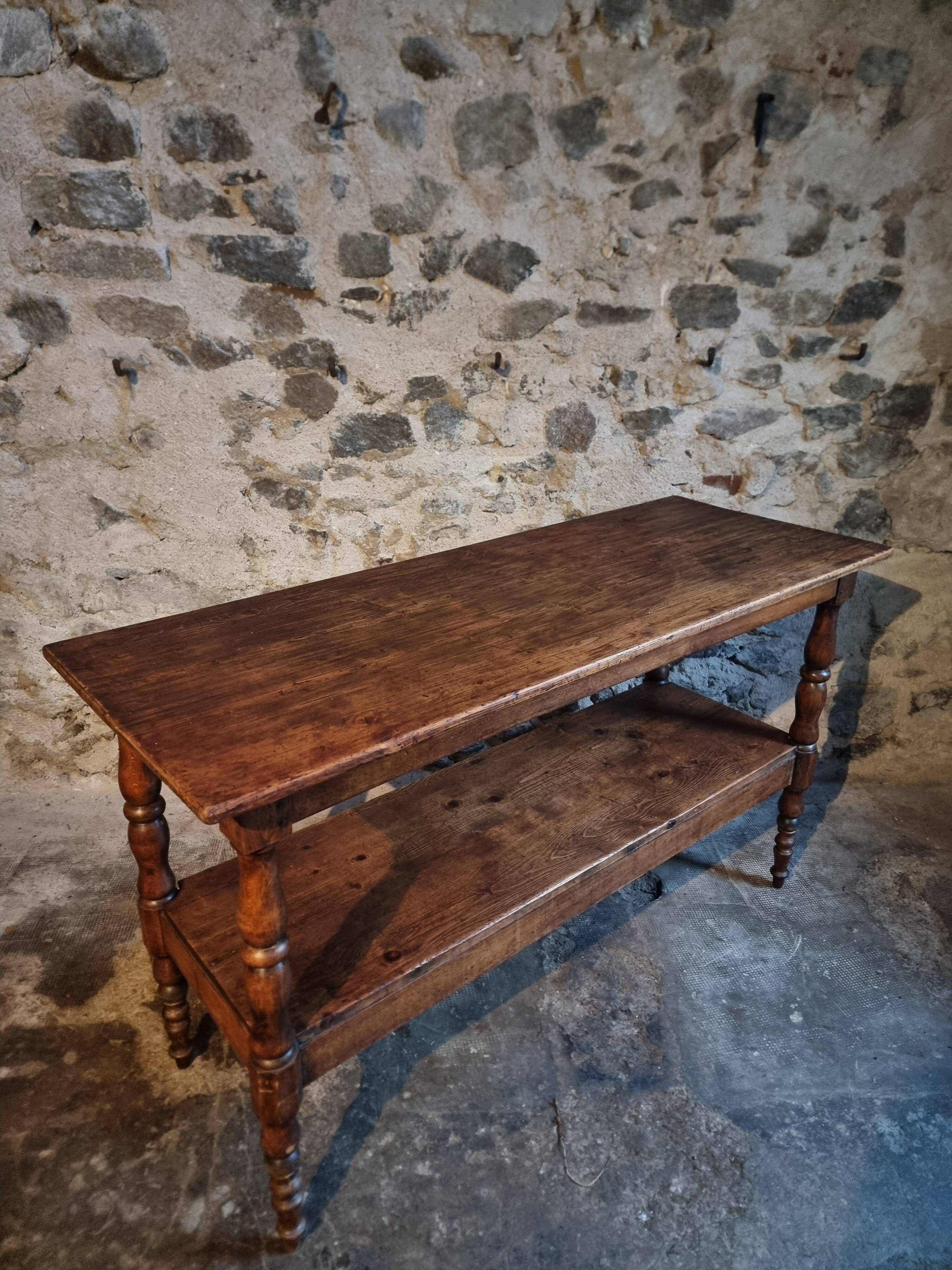 Console / service table or kitchen island French antique, 1880–1920