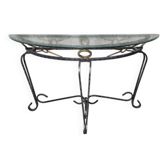 Console en fer forgé, demi lune
