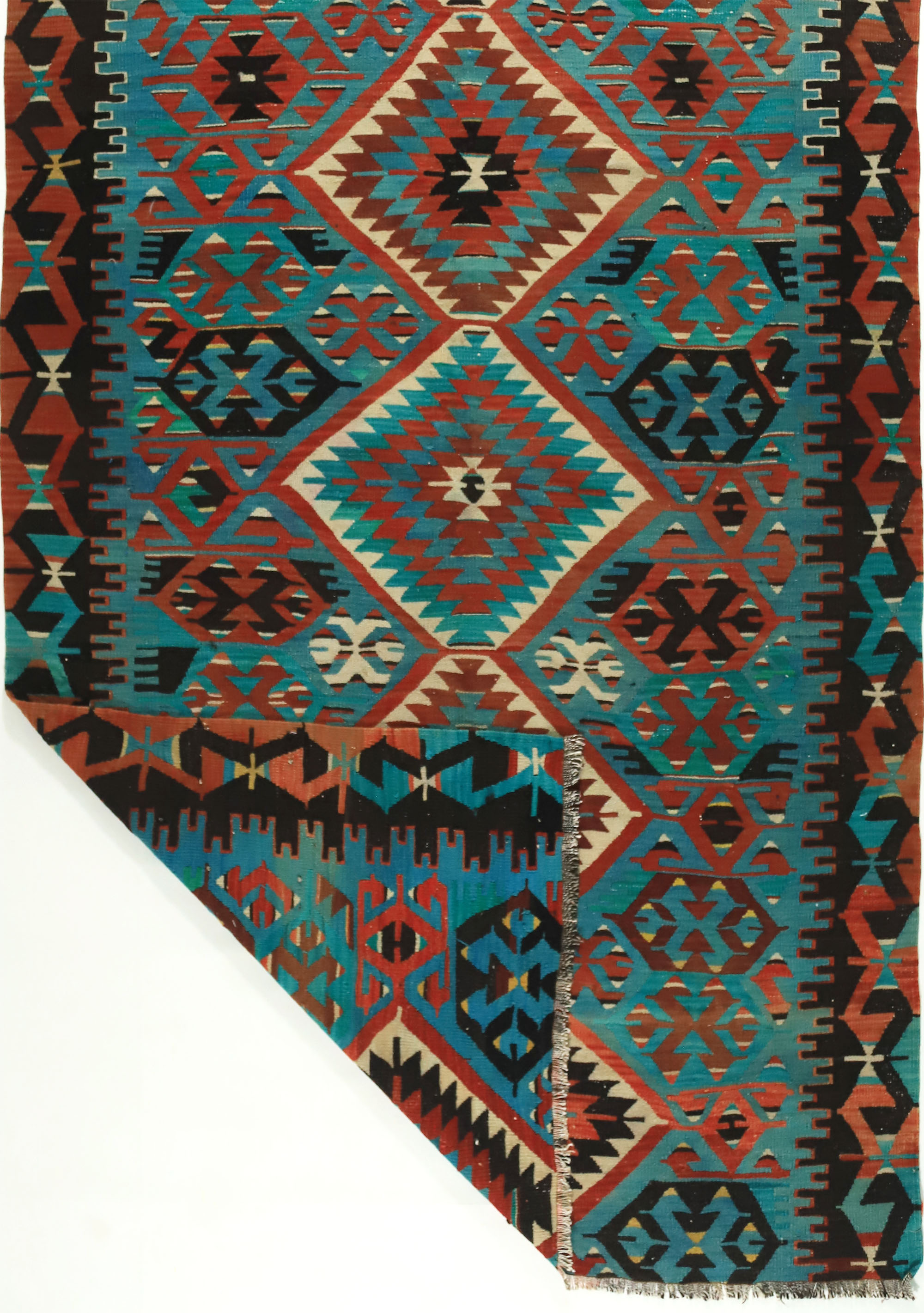 Anatolian handmade kilim rug 291 cm x 163 cm