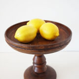 Vintage turned wooden fruit cup