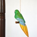Wooden parrot to hang