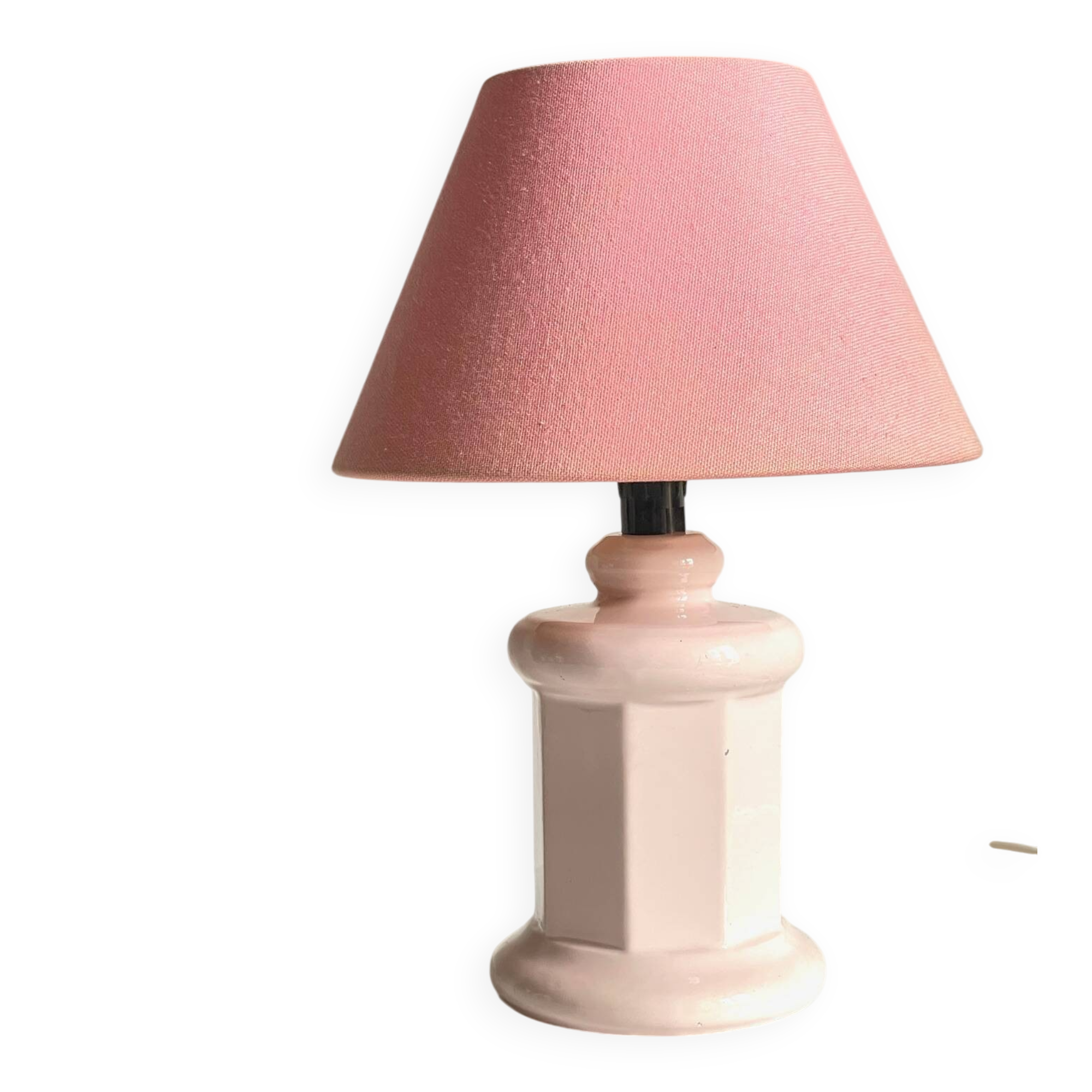 Vintage Pink Ceramic Lamp