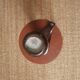 Vintage ceramic hand candle holder handmade pottery Scandinavian country spirit japandi