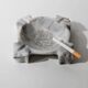 Vintage Mexican marble ashtray from the 1970s, engraved Aztec pattern.